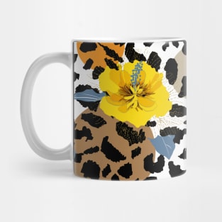 Animal Print and Flower Design Mug